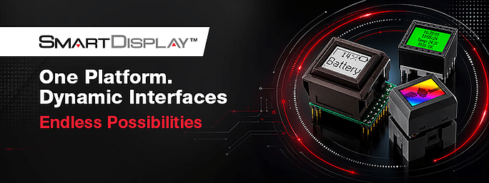 SmartDisplay™ devices shown with the headline, “One Platform. Dynamic Interfaces. Endless Possibilities.”